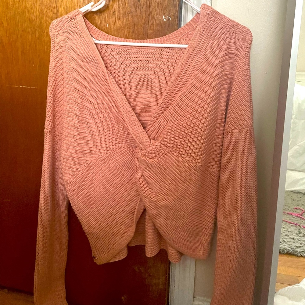 hollister pink sweater